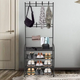 Стійка-вішалка Clothes Rack чорна метал, 4 полиці, довжина 60 см, ширина 26 см, висота 155 см - изображение 3