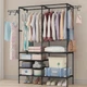 Підлогова стійка Simple Coat Rack Double Row чорний, матеріал: неіржавка сталь, пластикові деталі, водонепроникна тканина, - изображение 1