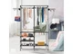Підлогова стійка Simple Coat Rack Double Row чорний, матеріал: неіржавка сталь, пластикові деталі, водонепроникна тканина, - изображение 3