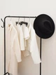 Вішалка для одягу Clothes Rack Up чорна 170×60×26 см, 5 полиць, штанга для одягу, бічні гачки - изображение 3