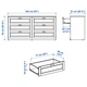 Комод, 6 шухляд, кремовий, 160x51x78 см FAGELFJALLET IKEA 006.116.42 - зображення 7