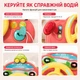 Интерактивный детский руль для коляски с музыкой, ключом зажигания и креплением на липучках, розовый - изображение 4