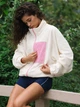 Женская флисовая кофта на затяжках / Белый 42-46 / BASED 0145910 - изображение 1