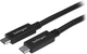 Kabel Startech USB-C - USB-C 3.2 Gen 2/3.1 Gen 2 Power Delivery 60W 0.5 m Black (USB31CC50CM) - obraz 2