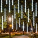 Гірлянда Метеоритний дощ 10 трубок 31,5 см LED холодне біле світло з EU вилкою - зображення 3