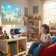 Минипроектор Smart Projector Wi Fi 5000 люменов LED для домашнего кинотеатра 1280x720 с поддержкой 4K 1080P HDMI USB встроенным динамиком Keystone пультом ДУ портативный проектор для телефона игр фильмов - изображение 5