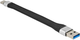Кабель TECHly USB 3.0 USB-A - USB-C 3.2 Gen 2 15W 0.12 м Black (ICOC-USBC-FL-U322) - зображення 3