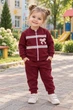 Костюм теплый бантиком «Bow love” Kiddo бордовый 92 см - изображение 1