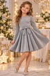 Платье Velvet Sparkle с мерцающими стразами Kiddo серый 122 см - изображение 1
