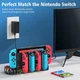Зарядная станция KDD для контроллеров Nintendo Switch Joy-Con, 6 слотов, 8 слотов для игр, USB Type-C, черная - изображение 4