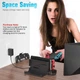 Зарядная станция KDD для контроллеров Nintendo Switch Joy-Con, 6 слотов, 8 слотов для игр, USB Type-C, черная - изображение 7