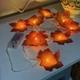Гирлянда осенняя с кленовыми листьями, 1.5 м, 10 LED лампочек, на батарейках 2хAA осенний декор для дома - зображення 3