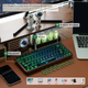 Беспроводная механическая клавиатура Womier WD75 V2 Green, корпус из натурального дерева, 75%, RGB подсветки 2.4G/Bluetooth/USB - изображение 7