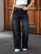Женские джинсы прямые TMV Wide leg Темно-серые 40 - изображение 1