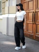 Женские джинсы широкие багги TMV Baggy Barrel Черные 38 - изображение 2