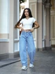 Женские джинсы широкие багги TMV Baggy Barrel Голубые 42 - изображение 2