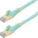 Patchcord Startech Cat 6a U/FTP (STP) RJ-45 0.5 m Turquoise (6ASPAT50CMAQ) - obraz 1