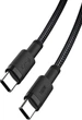 Kabel XO NB-Q199 Rock Series Type-C to Type-C Data Cable 1.5 m Black (6920680824687) - obraz 1