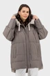 Жіночий пуховик біопух спортивний casual з капюшоном осінь-зима Snow Owl (оливковий, 3XL), 141299, 141208 - зображення 2