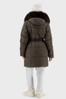 Жіночий пуховик з хутром песця, однотонний, на блискавці Snow Owl (коричневий, 2XL), 135701, 135653 - изображение 4