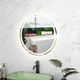 Кругле LED-дзеркало для ванної, Ø60 см, колір: срібний Costway - зображення 2