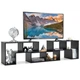 Модульная трехсекционная TV-тумба-стеллаж, 140×30×43 см, цвет: черный Costway - изображение 1
