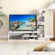 TV-тумба с высокой боковой стеллажной секцией, 144,5×29,5×121,5 см, цвет: белый Costway - изображение 3