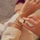 Жіночий годинник Burker Watches Isabell золотистий з білим циферблатом (ISAG) - зображення 4
