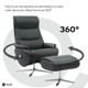 Крісло-реклайнер софа Qlab RC210B Leather Black - зображення 11
