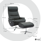 Крісло-реклайнер софа Qlab RC210B Leather Black - зображення 15