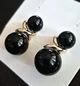 Жіночі сережки "Вісімки" 3.8 см jewelry Чорні - зображення 2