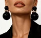 Жіночі сережки "Вісімки" 3.8 см jewelry Чорні - зображення 7
