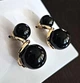 Жіночі сережки "Вісімки" 3.8 см jewelry Чорні - зображення 8