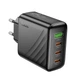 Мережева зарядка HOCO CS27A Supply PD 67 Вт 3 USB-C + 1 USB-A Чорна - изображение 3
