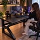 Комп’ютерний стіл Dash Black 100×60×72,5 см письмовий ігровий геймерський стіл для ПК ноутбука роботи та навчання чорний - зображення 5