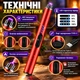 Зажигалка кухонная пьезовая электрическая импульсная ветрозащитная для свечей кухни плиты духовки розжига заряжаемая от USB провода универсальная зажигалка для газовой плит, красная - изображение 4