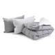 Набор одеяло с подушками Руно - Grey White серый двуспальный 172х205+2 шт-50х70 см теплый 400 гр/м2 (28982) - изображение 1
