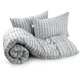 Набор одеяло с подушками Руно - Grey Braid серый двуспальный 172х205+2 шт-50x70 см всесезонный 300 гр/м2 (29270) - изображение 1