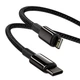 Дата кабель Baseus Tungsten Gold Type-C to Lightning PD 20W 1m CATLWJ Черный - изображение 3