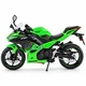 Мотоцикл Kawasaki Ninja 400 игрушка моделька металлопластиковая с подсветкой фар 17 см Зеленый (2275471) - изображение 3