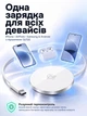 Беспроводное зарядное устройство LEXEGO Qi2 25W USB Type-C для телефона айфона самсунга наушников магнитная беспроводная зарядка MagSafe для iPhone 12 13 14 15 16 17 18 AirPods Samsung Android алюминиевая белая (25MAG-W) - изображение 6
