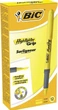 Набор маркеров Bic Highlighter Grip 12 шт Желтых (811935) (70330312555) - изображение 1