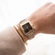 Жіночий годинник Burker Watches Macy сріблястий та золотистий з чорним циферблатом (MCBGS) - изображение 4