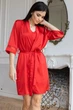 Женский яркий халат с сеточкой Хк1092 Красный, 3XL (52-54) - изображение 1