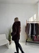 Женская короткая шуба соболь с капюшоном на молнии 75 см MNC Темный-шоколад 39rv302 42 - изображение 3