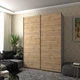 Шкаф купе Doros G-Caiser Антрацит/Дуб Эвок 2 ДСП / 3 части 180 х 60 х 240 см (42005865) - изображение 3