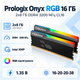 Оперативная память Prologix Onyx RGB 16 ГБ 2x8 ГБ DDR4 3200 МГц CL16 Black (PRO16GB3200YBR4K) - изображение 1
