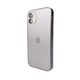 Чохол для смартфона AG Glass Matt Frame Color Logo for iPhone 12 Titanium Grey - зображення 1