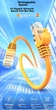 Патч-корд Choseal QS2668C Cat 6a мідний неекранований 10 Гбіт/с 20 м Жовтогарячий - зображення 2