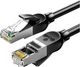 Патч-корд SAMZHE GD6A100 Cat 6a 10 Гбіт/с чиста мідь 10 м Чорний - зображення 1